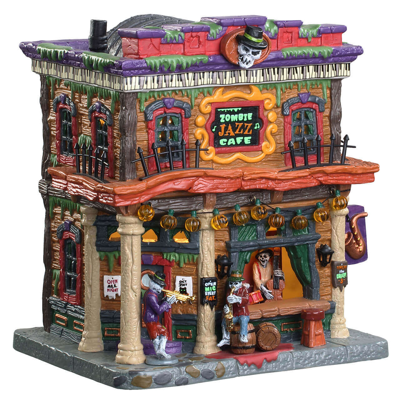 lemax-zombie-jazz-cafe-club-de-jazz-miniature-spooky-town image 1