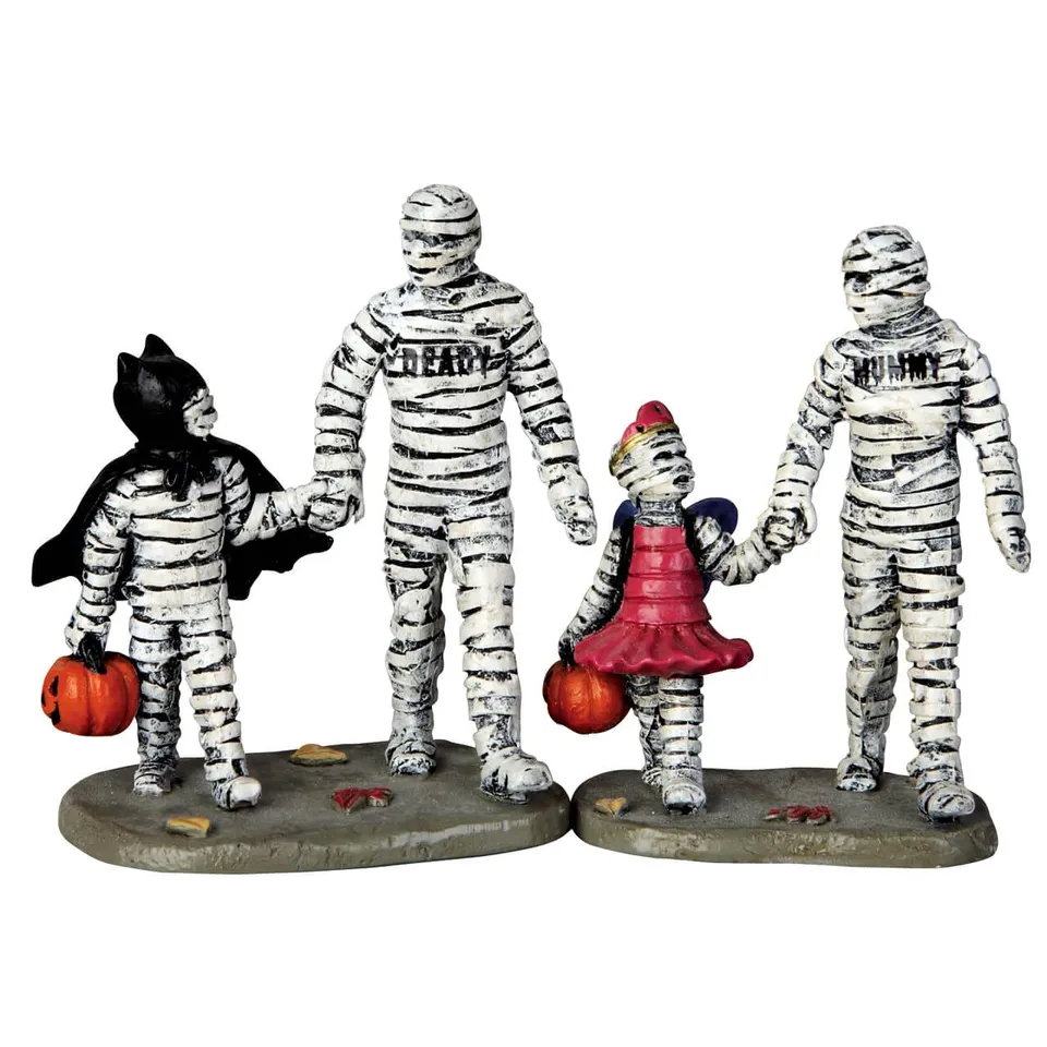 lemax-trick-or-treating-with-mummy-and-deady-set-2-figurines-halloween image 1