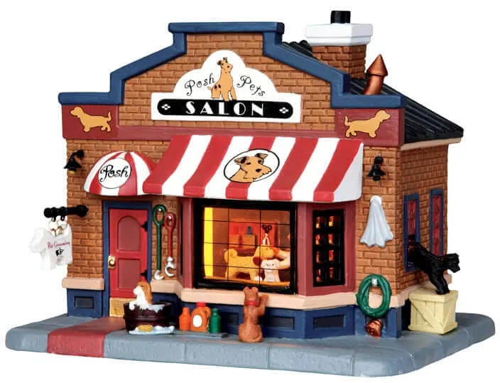 lemax-posh-pets-salon-b-timent-miniature-de-village-illumin image 1