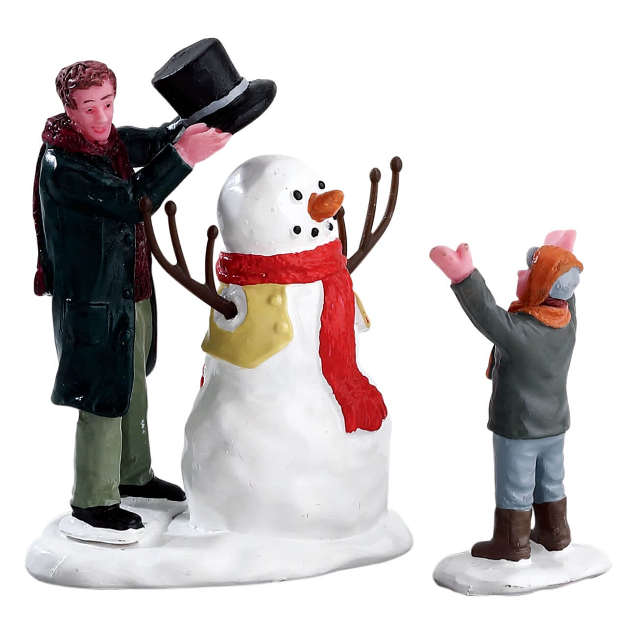 lemax-sharp-dressed-snowman-lot-de-2-figurines-miniatures-caddington image 1