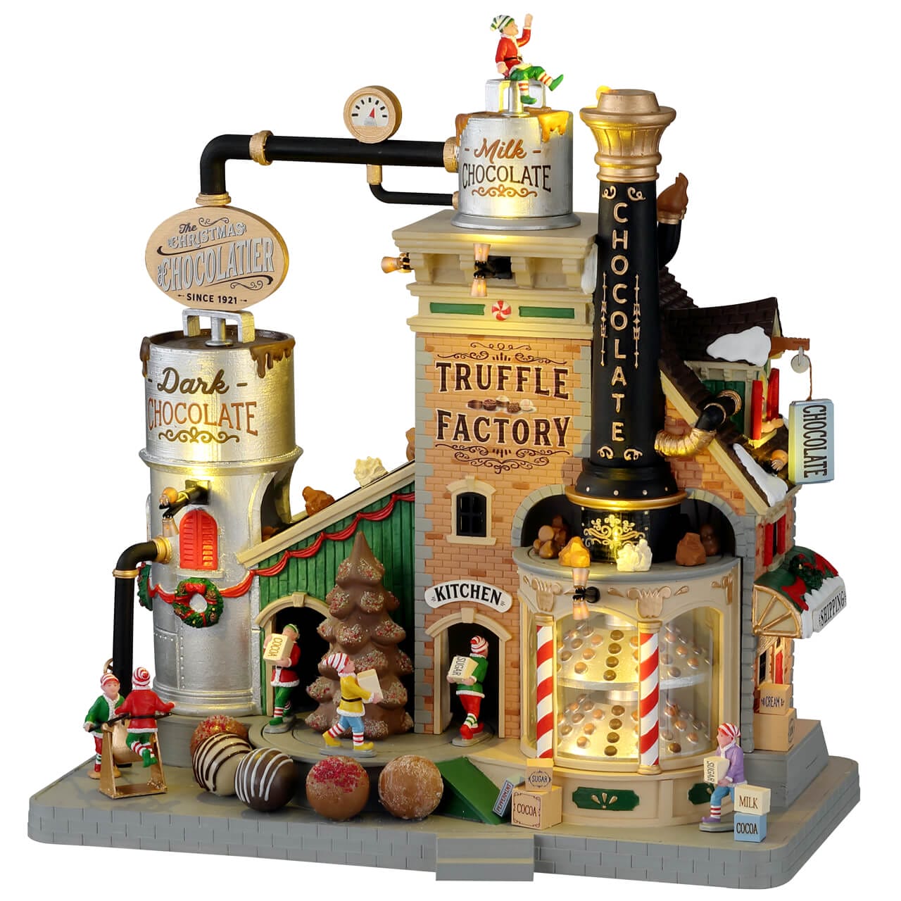 lemax-the-christmas-chocolatier-truffle-factory-fabrique-miniature-anim-e image 1