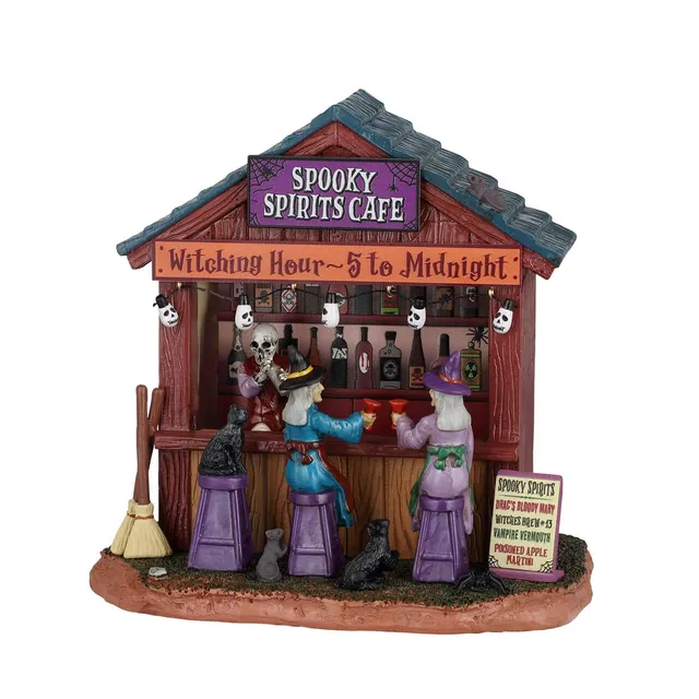 lemax-spooky-spirits-cafe-b-timent-lumineux-spooky-town image 1