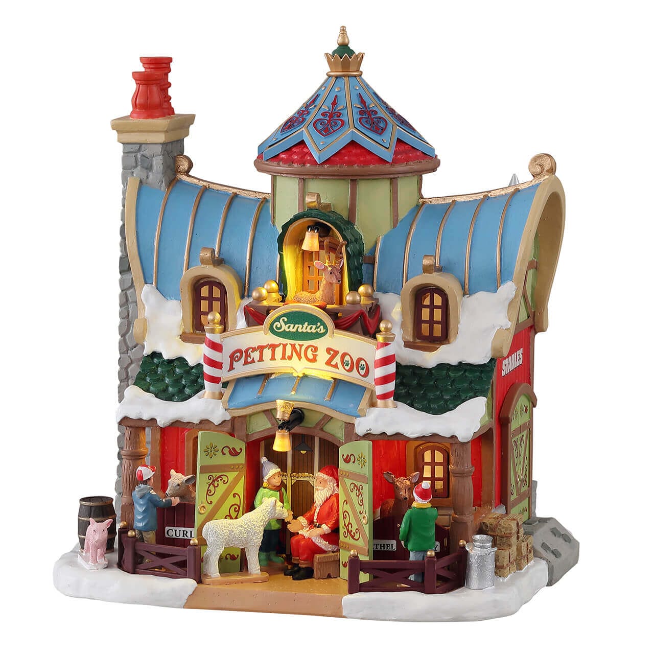 lemax-santa-s-petting-zoo-miniature-zoo-de-no-l-santa-s-wonderland image 1