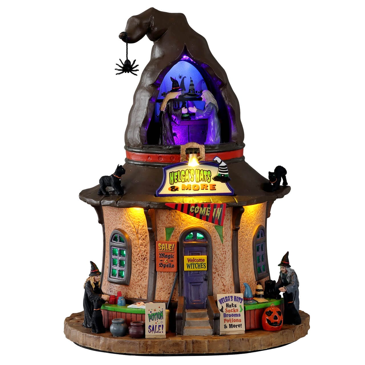 lemax-helga-s-hats-boutique-miniature-spooky-town image 1