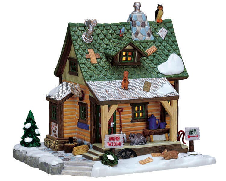 lemax-hikers-cabin-cabane-miniature-lumineuse image 1