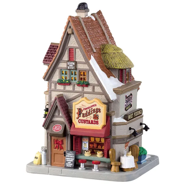 lemax-penelope-s-puddings-custards-b-timent-de-village-de-no-l-illumin image 1