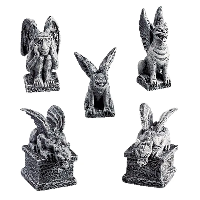 lemax-gargoyles-set-de-5-figurines-miniatures-spooky-town image 1