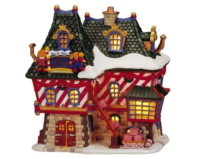 lemax-north-pole-doll-works-atelier-de-jouets-lumineux image 1
