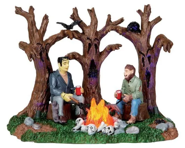 lemax-creepy-campfire-miniature-spooky-town-halloween image 1