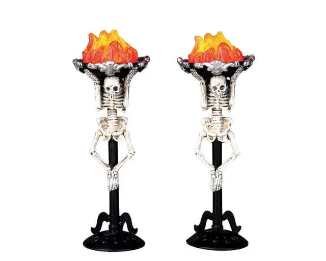 lemax-corpse-torch-torche-spooky-town-miniature-halloween image 1