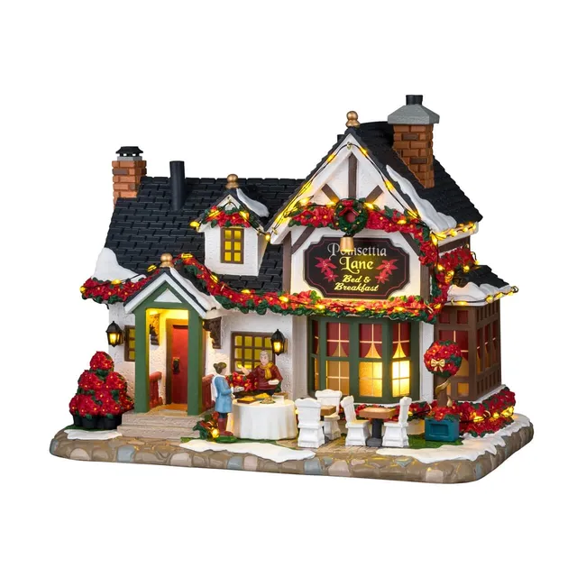 lemax-poinsettia-lane-bed-breakfast-maison-village-caddington image 1