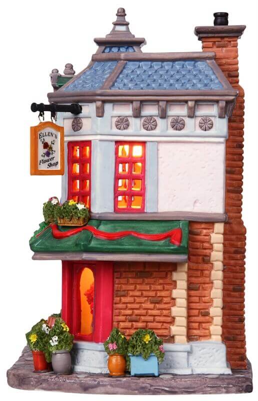 lemax-ellen-s-flower-shop-fleuriste-miniature-lumineux image 2