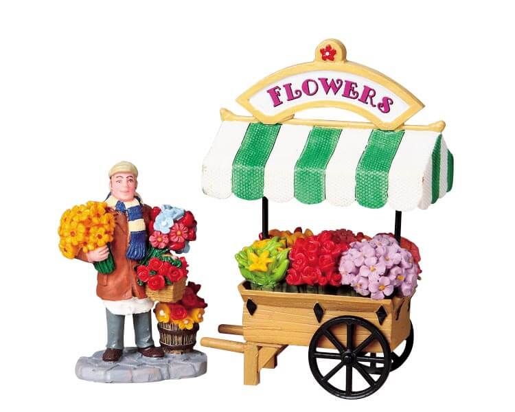 lemax-flower-cart-chariot-fleurs-miniature image 5