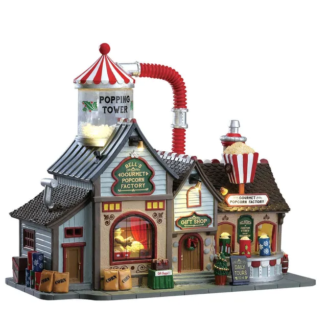 lemax-bell-s-gourmet-popcorn-factory-usine-miniature-popcorn-anim-e image 1