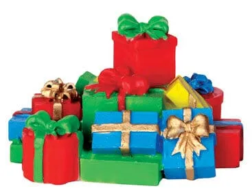 lemax-stack-of-presents-accessoire-miniature-pile-de-cadeaux image 1