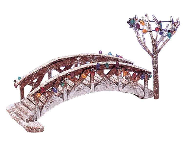 lemax-wooden-footbridge-petit-pont-en-bois-miniature image 1