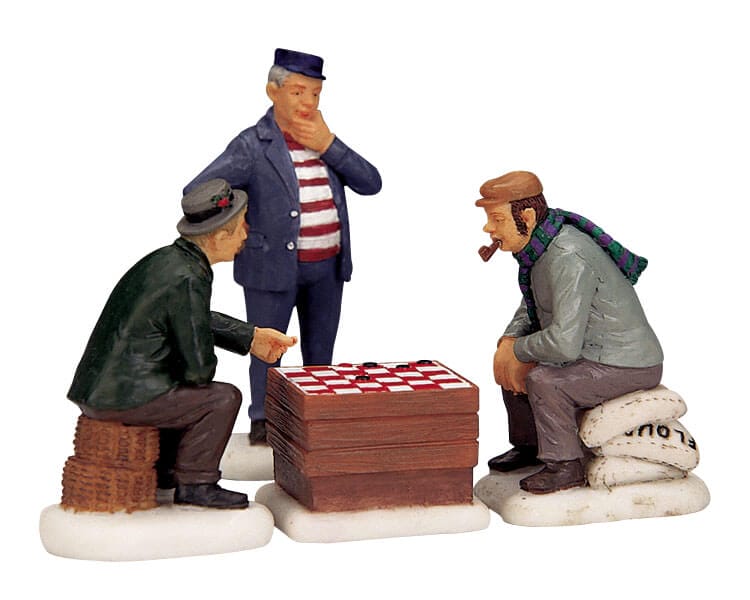 lemax-playing-checkers-figurine-miniature-general-products image 2