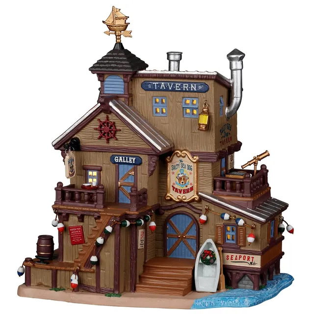 lemax-the-salty-sea-dog-tavern-taverne-maritime-miniature-plymouth-corners image 1