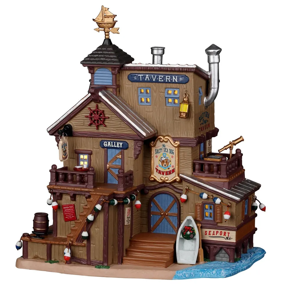 lemax-the-salty-sea-dog-tavern-taverne-maritime-miniature-plymouth-corners image 1