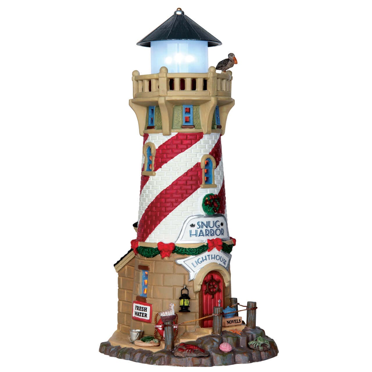 lemax-snug-harbor-lighthouse-phare-miniature-lumineux image 1