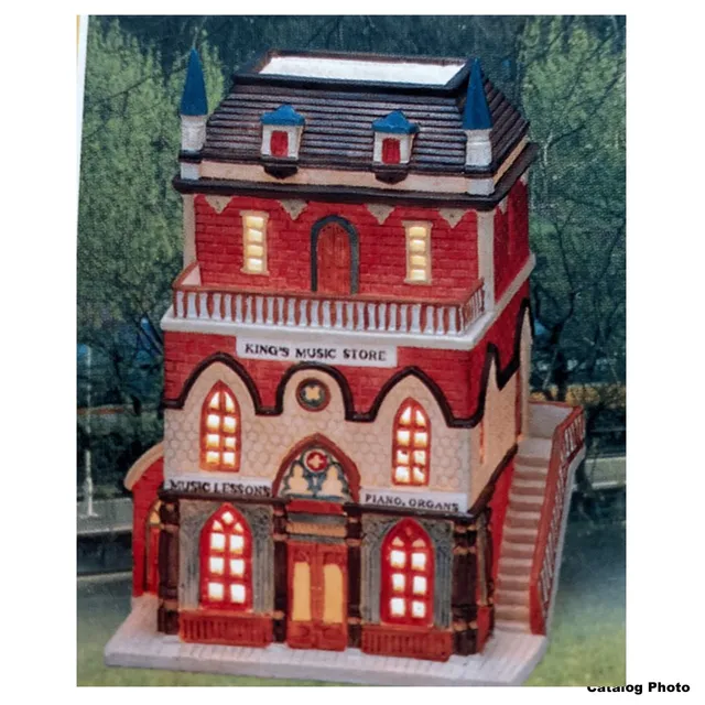 lemax-king-s-music-store-magasin-de-musique-miniature-illumin image 1