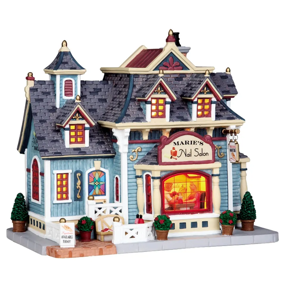 lemax-marie-s-nail-salon-maison-miniature-commerce image 1