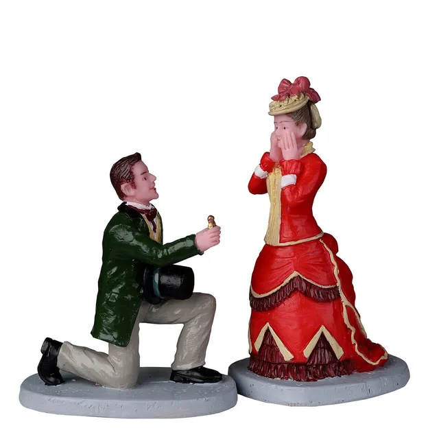 lemax-the-proposal-figurine-miniature-demande-en-mariage-caddington image 1
