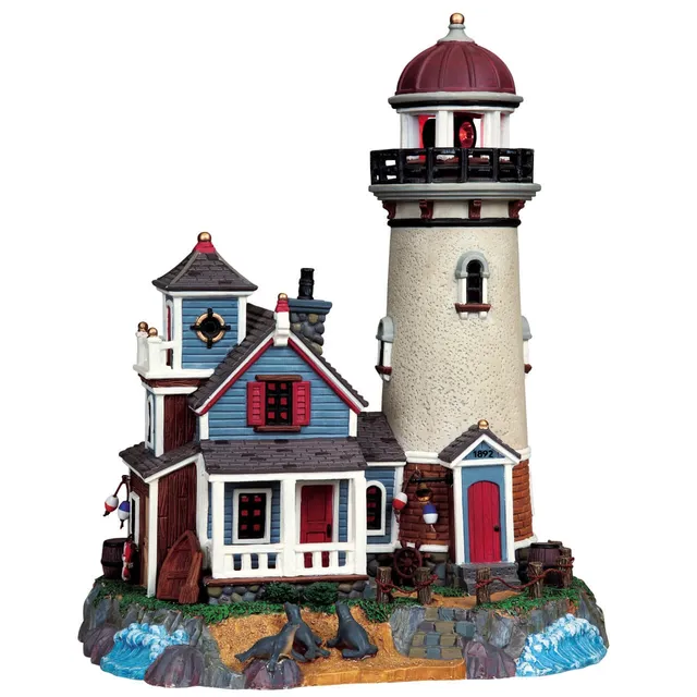 lemax-seal-point-lighthouse-phare-miniature-faisceau-rotatif image 1