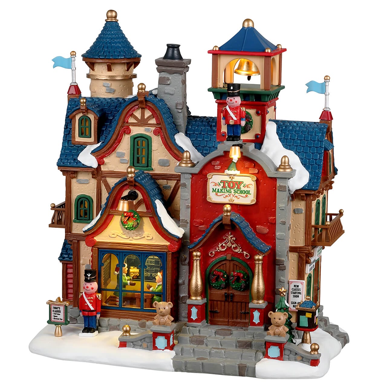 lemax-toy-making-school-santa-s-wonderland-cole-de-jouets-illumin-e image 1