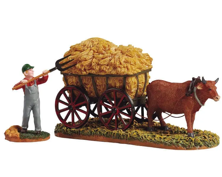 lemax-pitching-hay-figurine-miniature-ferme-et-fenaison image 1