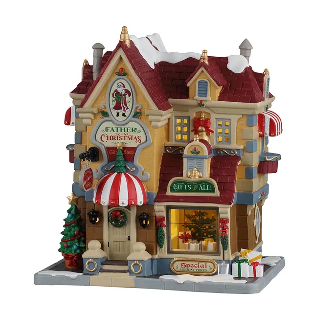 lemax-father-christmas-gift-shop-boutique-p-re-no-l-caddington-lumineuse image 1