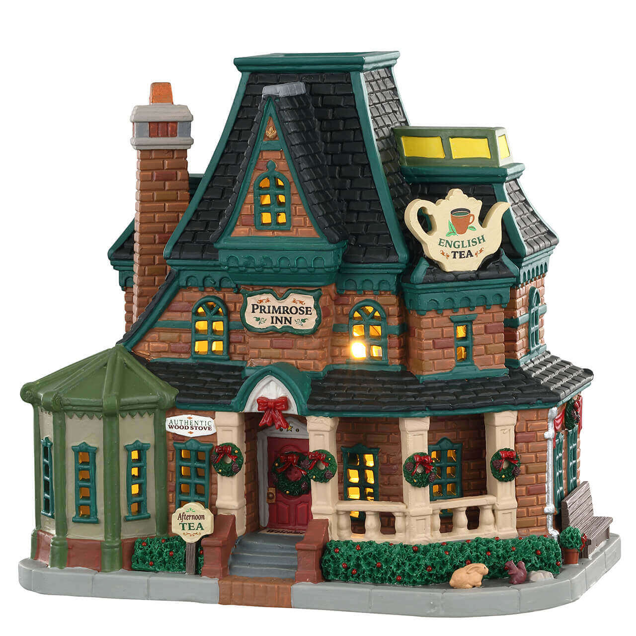 lemax-primrose-inn-auberge-miniature-caddington-village image 1