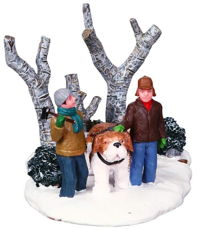 lemax-mush-figurine-miniature-tra-neau-chiens image 4
