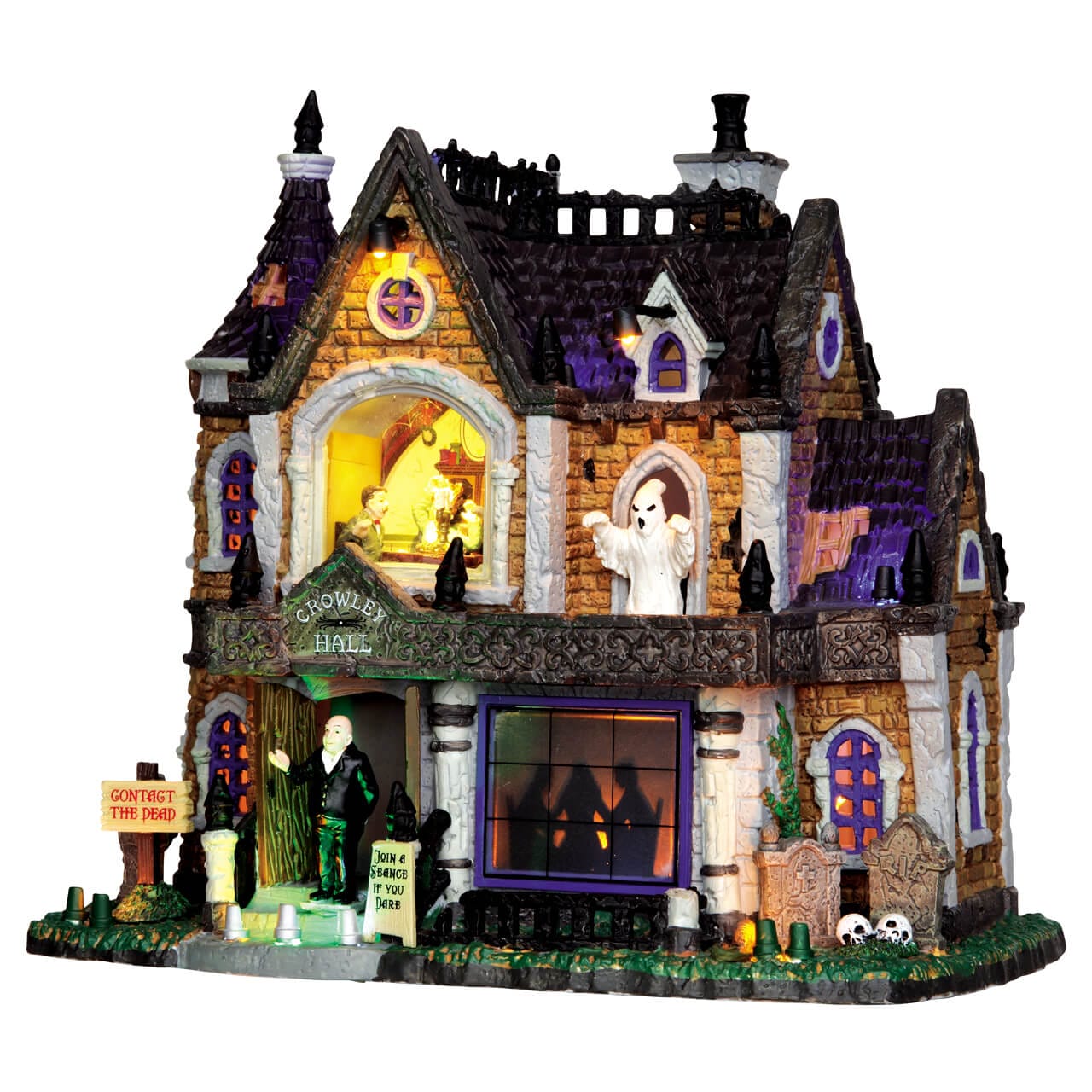 lemax-crowley-hall-b-timent-lumineux-anim-spooky-town image 2