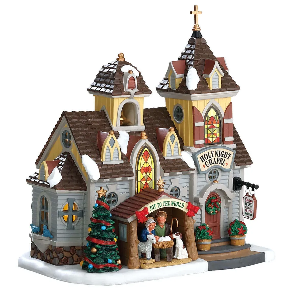 lemax-holy-night-chapel-glise-miniature-de-village-de-no-l image 1