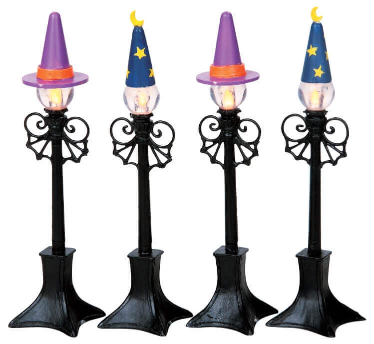 lemax-witch-wizard-street-lamp-lampadaire-spooky-town image 1