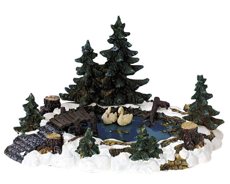 lemax-pine-haven-pond-tang-miniature image 1