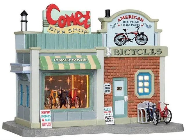 lemax-comet-bike-shop-b-timent-miniature-village image 1