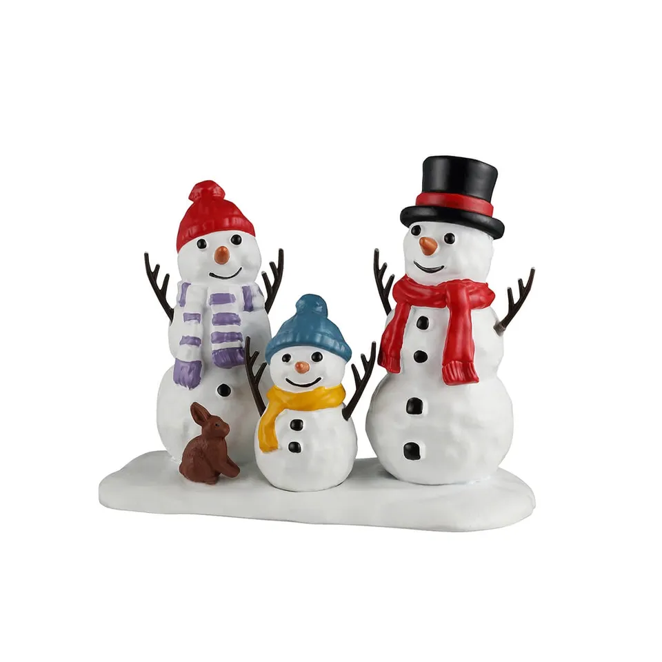 lemax-snowman-family-famille-bonhomme-de-neige-miniature image 1