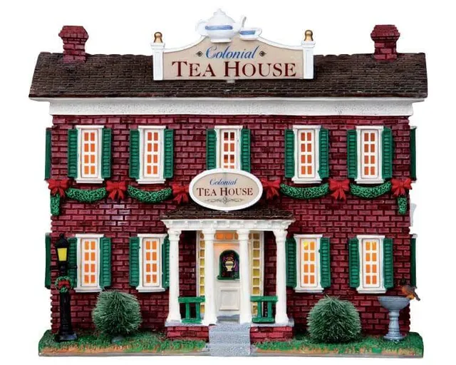 lemax-colonial-tea-house-maison-miniature-salon-de-th-lumineux image 1