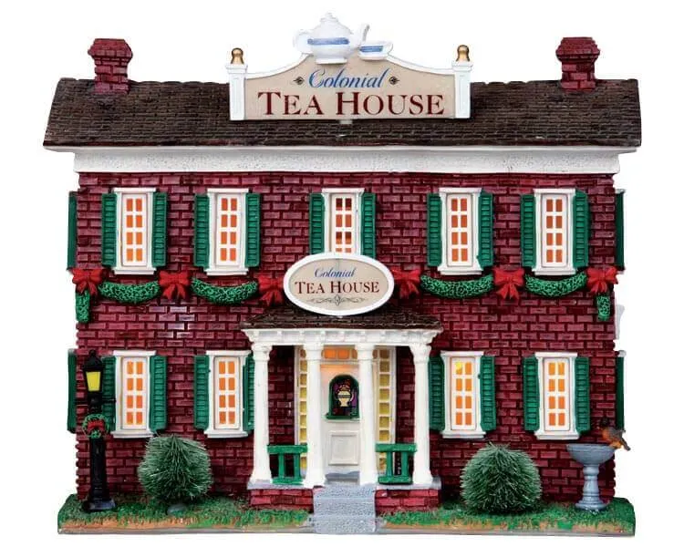 lemax-colonial-tea-house-maison-miniature-salon-de-th-lumineux image 1