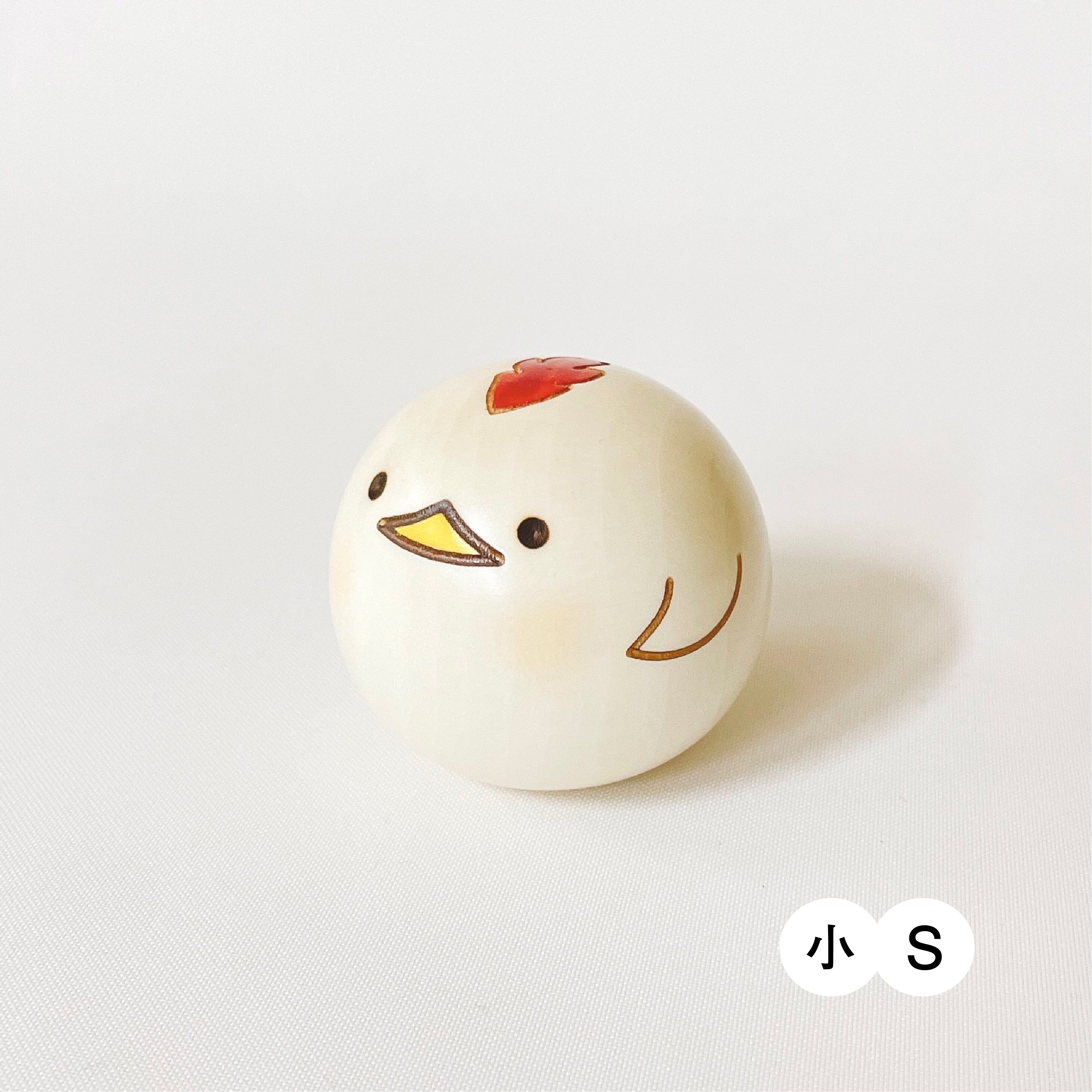 usaburo-kokeshi-yurakoro-rooster-culbuto-coq-en-bois-mizuki image 2