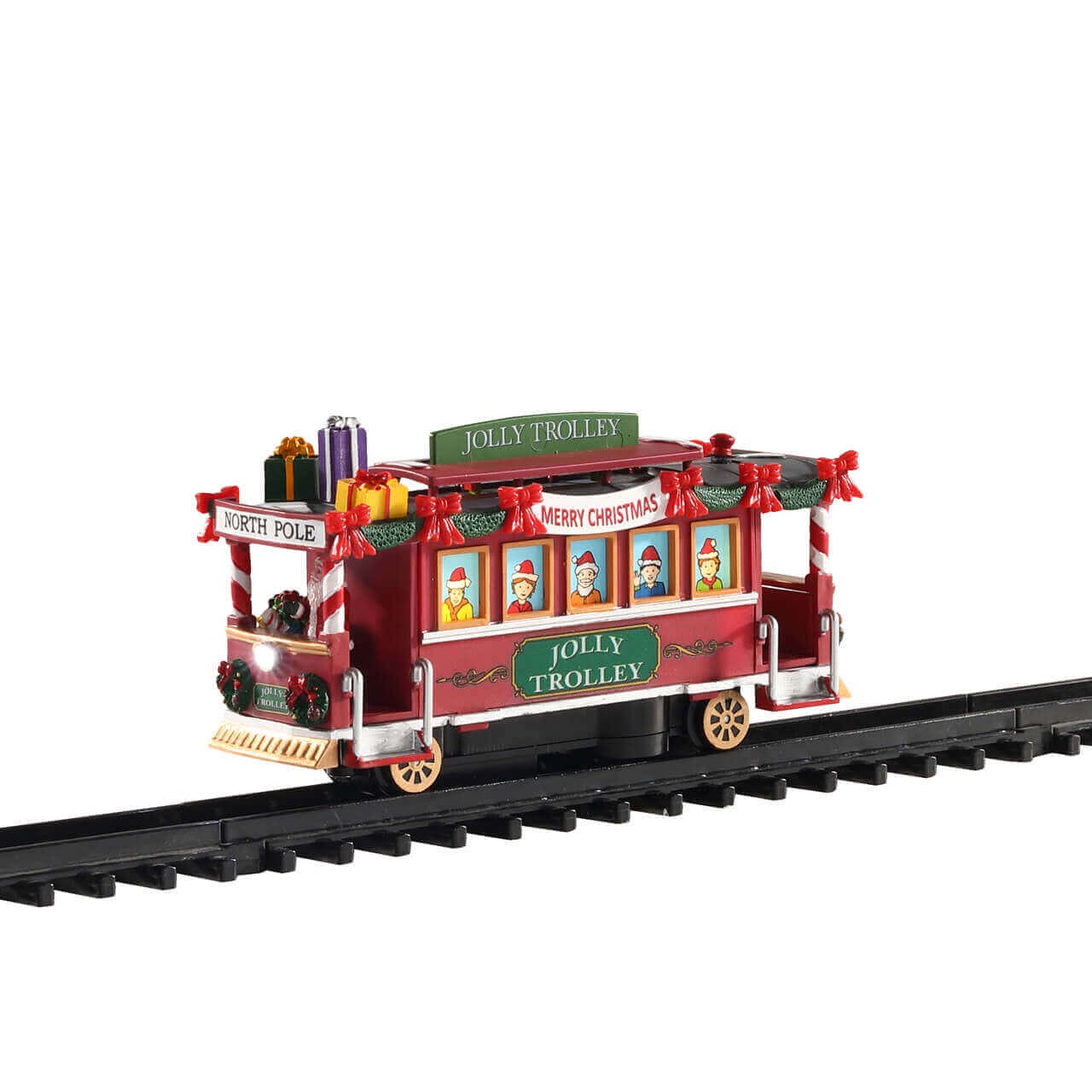 lemax-jolly-trolley-tramway-anim-miniature-caddington image 1