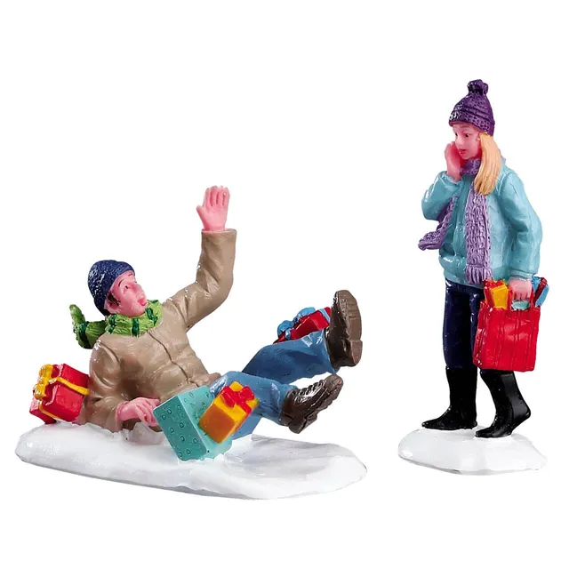 lemax-shopping-date-lot-de-2-figurines-village-miniature image 1
