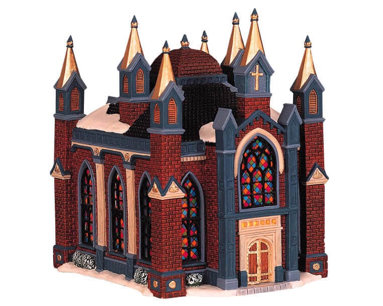 lemax-berkshire-cathedral-glise-miniature-illumin-e image 1