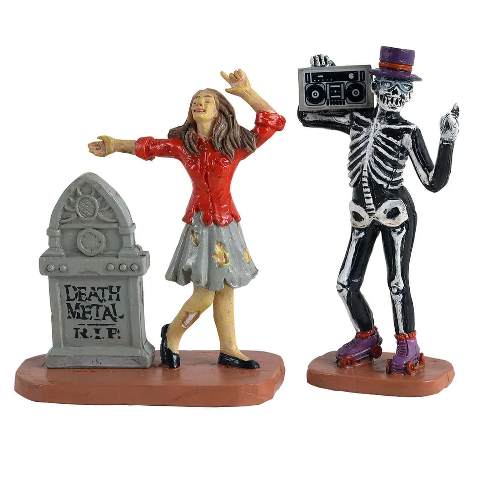lemax-undead-groove-set-2-figurines-squelette-et-zombie image 1