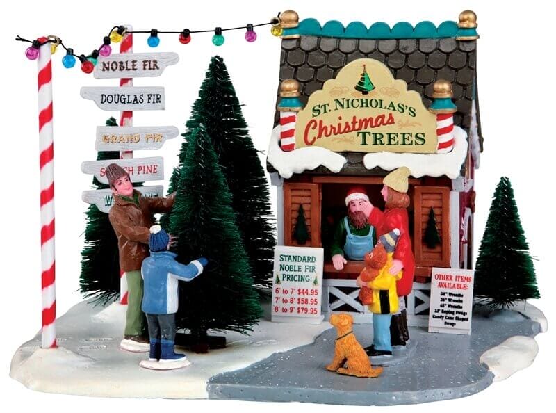 lemax-st-nicholas-s-tree-lot-marchand-de-sapins-miniature image 2