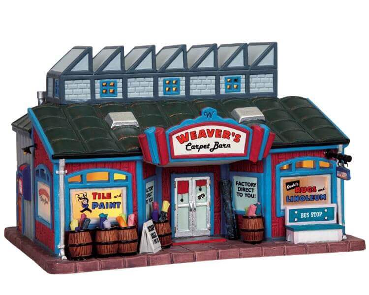 lemax-weavers-carpet-barn-grange-miniature-artisanale image 1