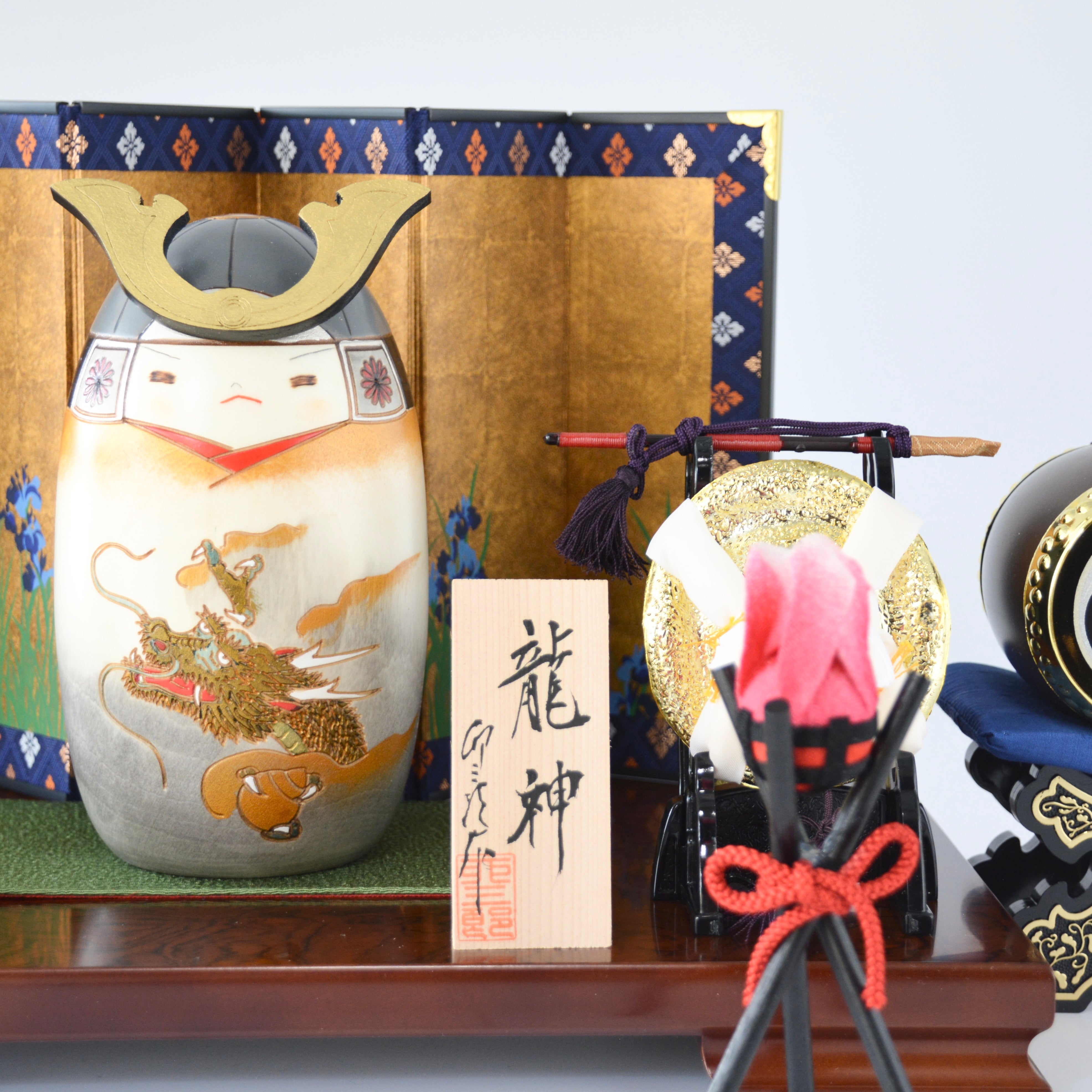 usaburo-kokeshi-ry-jin-set-complet-kokeshi-dragon-avec-d-cor-tango image 2