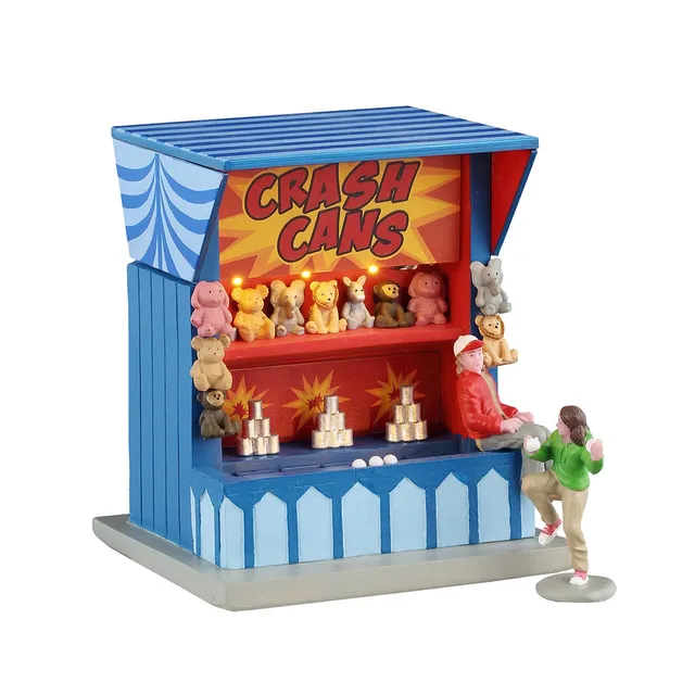 lemax-crash-cans-game-jeu-de-bo-tes-f-te-foraine-miniature image 1